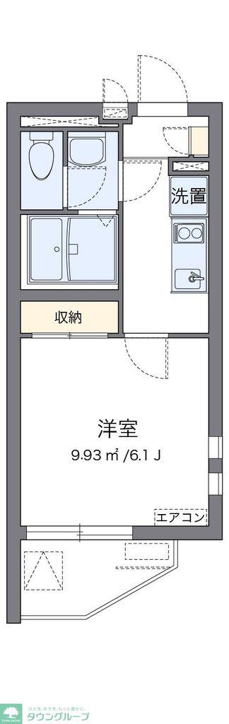 クレイノリーブル くにたち(1K/3階)の間取り写真