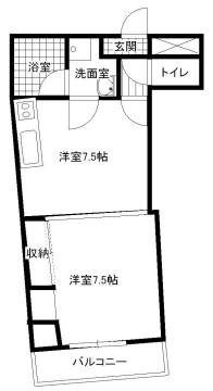 マイフォレスト春日原(ワンルーム/4階)の間取り写真