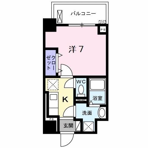 フリーデ明石駅前(1K/5階)の間取り写真