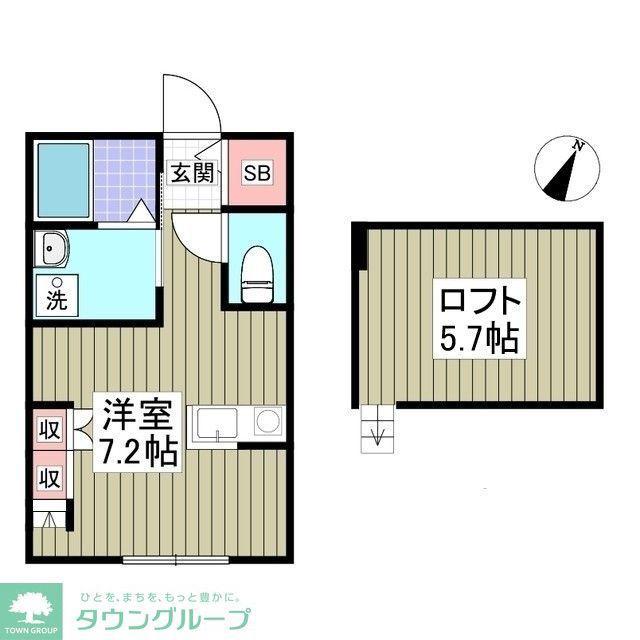 ＪＲ高崎線 桶川駅 徒歩6分 2階建 築2年(ワンルーム/2階)の間取り写真