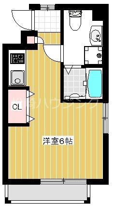 興和ハイツ(ワンルーム/3階)の間取り写真