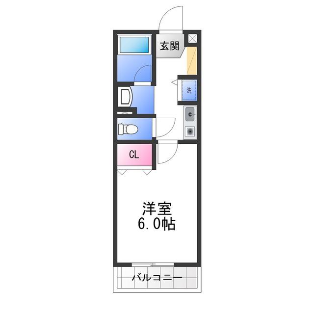 ルミエールマゴジIII(1K/3階)の間取り写真