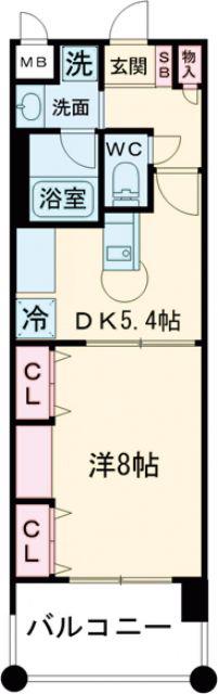 KAISEI神戸海岸通第II(1DK/3階)の間取り写真