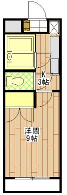 パストラーレ II(1K/2階)の間取り写真