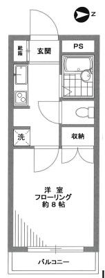 エンジェルス守屋(1K/2階)の間取り写真
