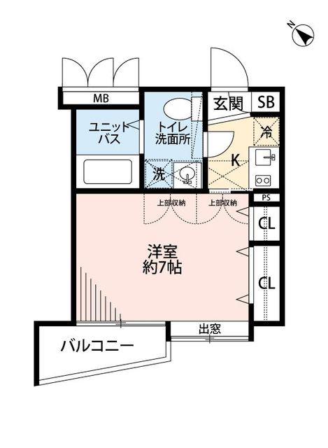 クレタ県庁前(1K/5階)の間取り写真