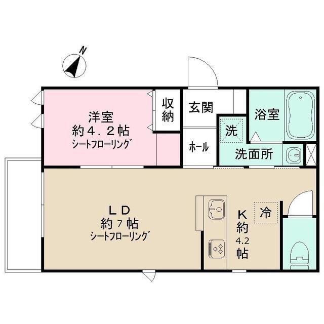 NIDO LARGO(1LDK/1階)の間取り写真