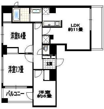 HUMANハイム中葛西(3LDK/13階)の間取り写真