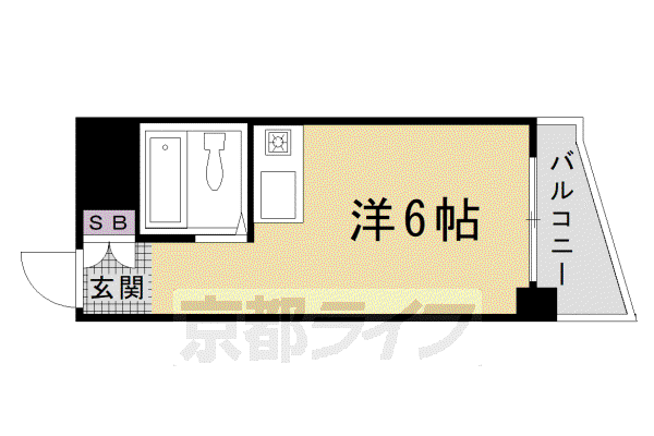 朝日プラザ高瀬川(ワンルーム/8階)の間取り写真