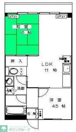 アーバンハイツNOA(2LDK/4階)の間取り写真