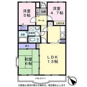 BIG7(3LDK/1階)の間取り写真