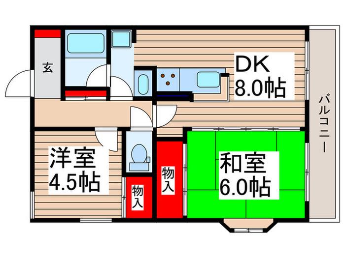 FORYOU(2DK/3階)の間取り写真