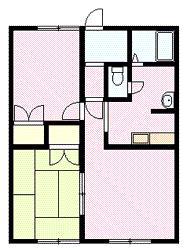 ポトスの部屋(2LDK/2階)の間取り写真