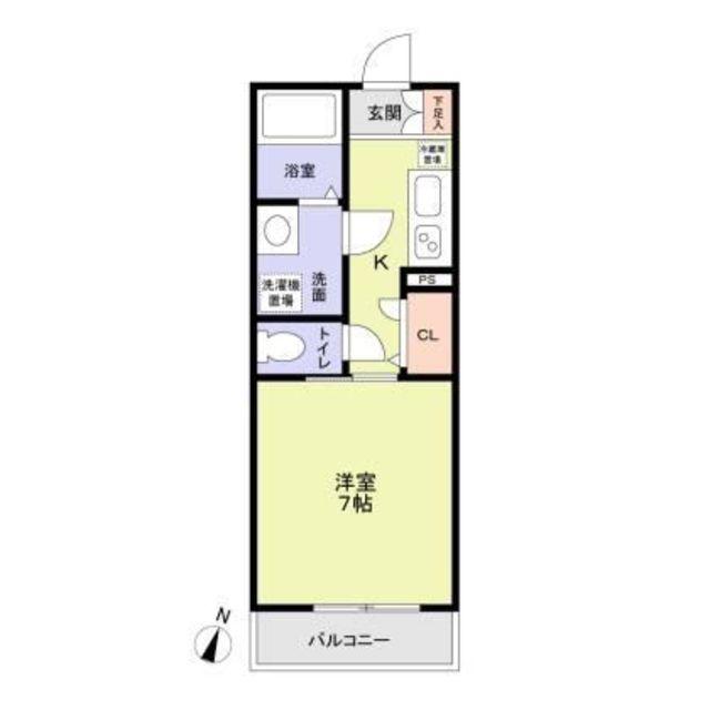 LUMIERE(1K/2階)の間取り写真