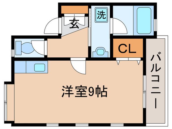 メゾン上鷺(ワンルーム/2階)の間取り写真