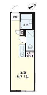KEIEI稲田堤(ワンルーム/2階)の間取り写真