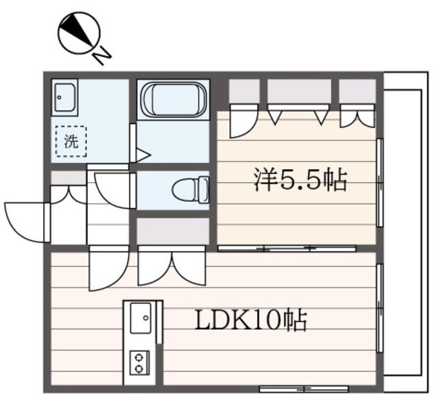 メゾンドレスポワール(1LDK/3階)の間取り写真