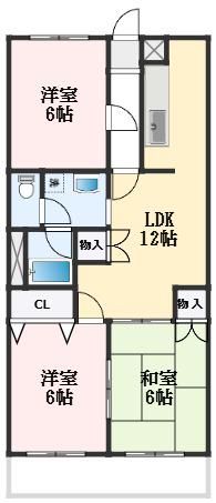 カターラオーシマ(3LDK/1階)の間取り写真