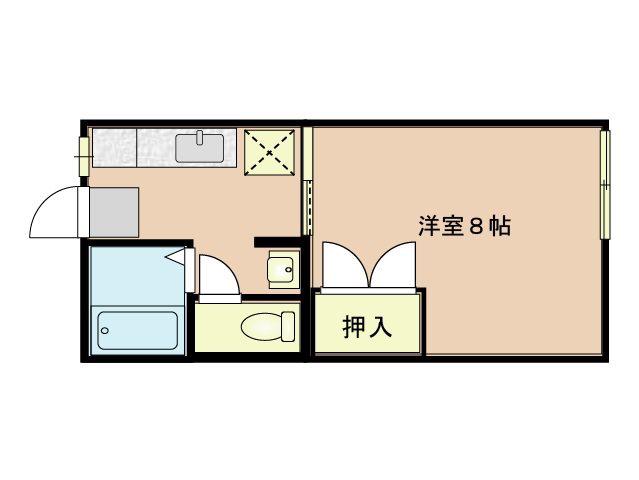 メゾン秋桜(1K/1階)の間取り写真
