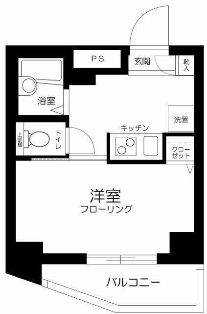 スカイコート大塚第2(1K/2階)の間取り写真