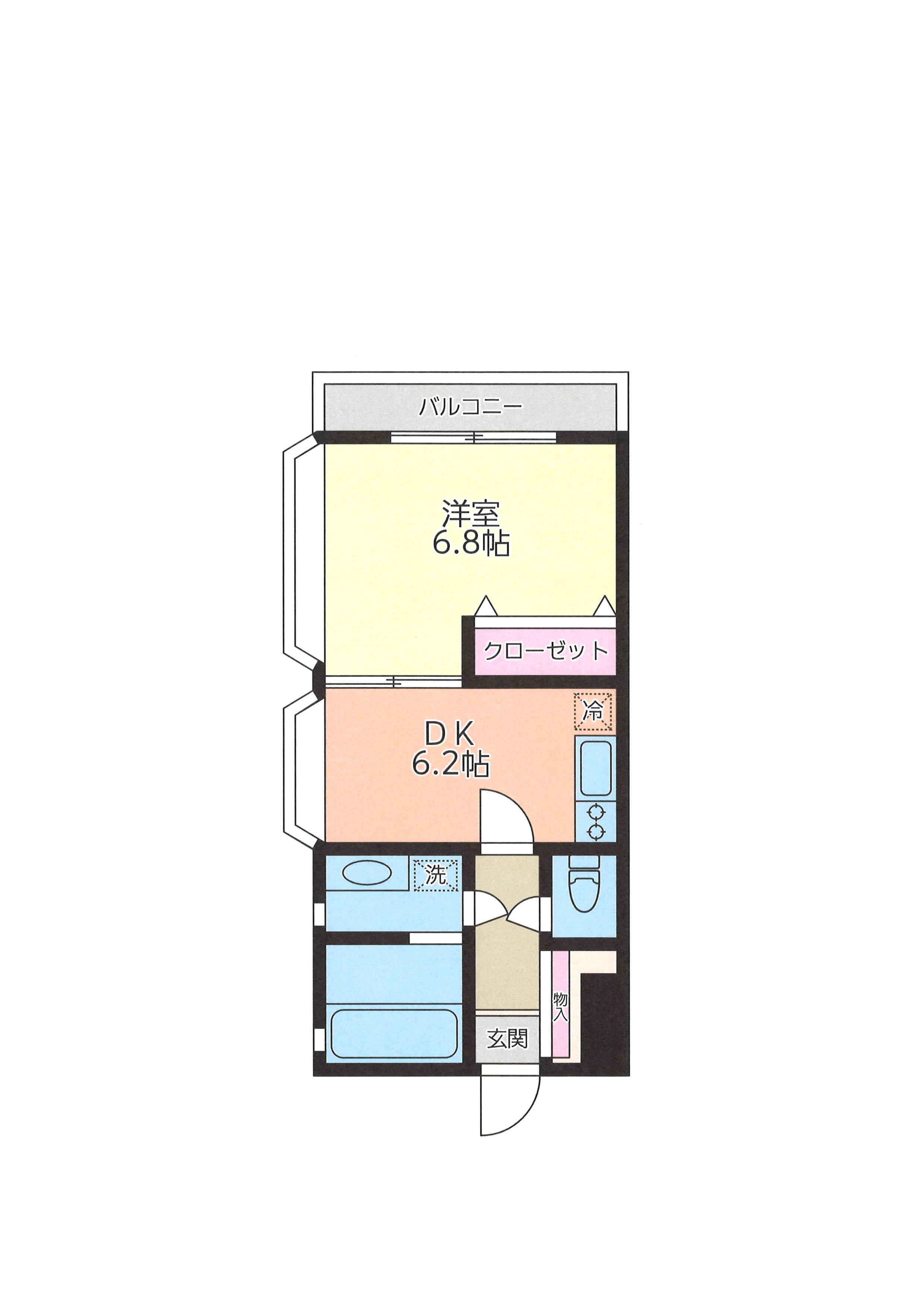 サニーコート東川口第11(1DK/2階)の間取り写真