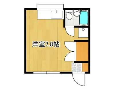 ハイツケンモツ(ワンルーム/2階)の間取り写真