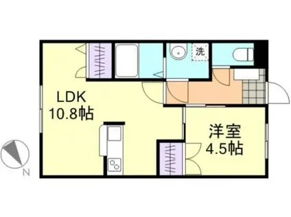 ロイヤル藤I(1LDK/1階)の間取り写真