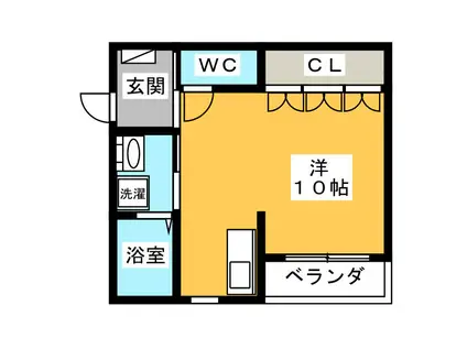 あすかIII(ワンルーム/1階)の間取り写真