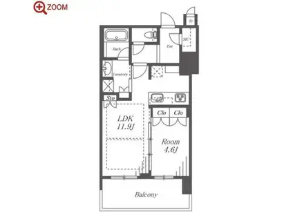 タワー・ザ・ファースト名古屋伏見(1LDK/5階)の間取り写真