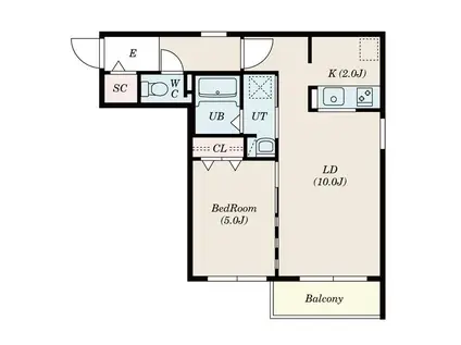 アルパン(1LDK/4階)の間取り写真