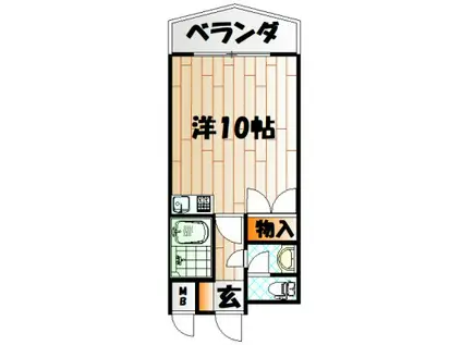 内山第62ビル(ワンルーム/5階)の間取り写真