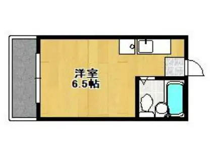 サニーパレス平磯(ワンルーム/3階)の間取り写真