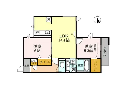 GRAN RESIDENCE SAKAI-KITA(2LDK/1階)の間取り写真
