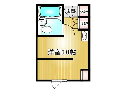 東カン名古屋キャステール(ワンルーム/6階)の間取り写真