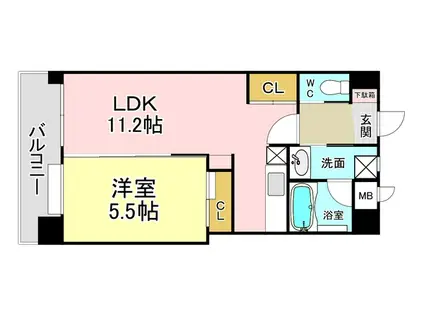 コンプレート富士見(1LDK/3階)の間取り写真
