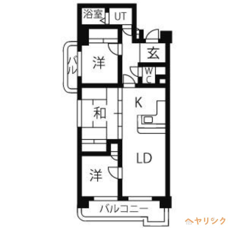 アルカディアII牧の里(3LDK/2階)の間取り写真