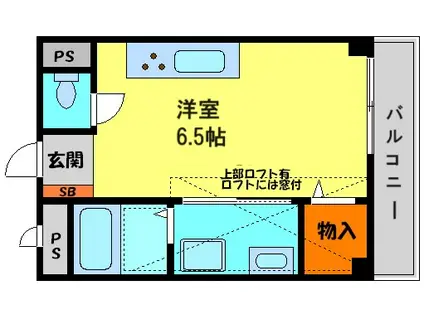 吉永ビル鼓が滝駅前III(1K/5階)の間取り写真