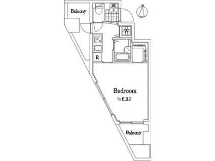 トーシンフェニックス武蔵関(ワンルーム/10階)の間取り写真