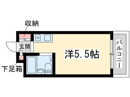 朝日プラザ新大阪アネックス(1K/2階)の間取り写真