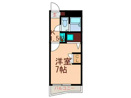 ライオンズマンション梅島第3(1K/4階)の間取り写真