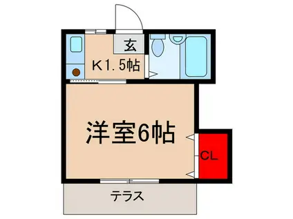 シャトレーサチヨ(1K/1階)の間取り写真