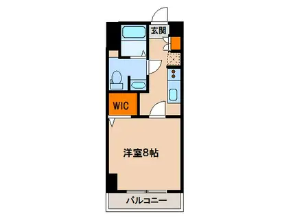 ステーションフロント八幡宿(1K/3階)の間取り写真