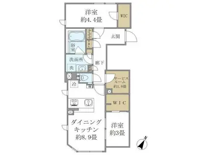 COMPOSITE高輪(2SDK/1階)の間取り写真