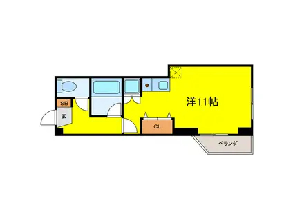 マルマン大阪マンション(ワンルーム/3階)の間取り写真