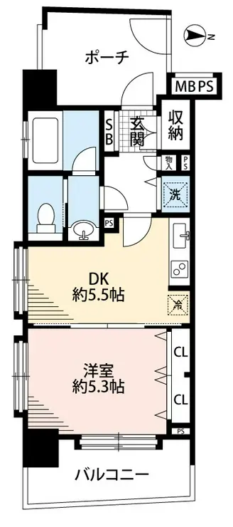 ライオンズマンション西麻布シティ 3階階 間取り