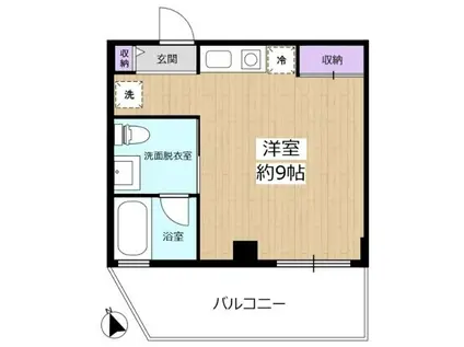バックス大津雄琴レイクヒルズ(ワンルーム/1階)の間取り写真