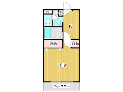 メゾンヴァンドール(1K/3階)の間取り写真