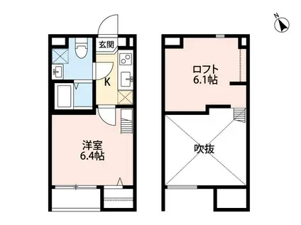ノスタルジック金岡(1K/2階)の間取り写真