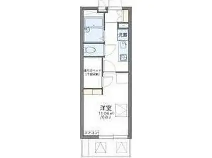 レオパレスセレッソ(1K/2階)の間取り写真