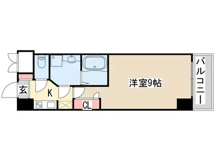 S-RESIDENCE神戸磯上通(1K/8階)の間取り写真